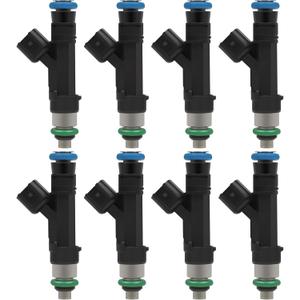 Fuel Injector 280158001 8PCS 4HOLES for Expedition 03-04 for E-450 Super Duty 03-04 06-09 for E-350 Super Duty 04-09 for E-350 Club Wagon 04-05 for E-250 04 07-09 for E-150 Club Wagon 04-05
