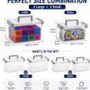 Plastic Storage Containers And Organization Bins Box Stackable with Lid and Secure Latching Buckles, Clear Clip Box For Kitchen or Pantry Storage Cabinet 4 PACK