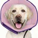 Dog Cone Collar L, Soft Cones for  Dogs,Adjustable Dog Cone Alternative to Stop Licking, Comfy Elizabethan Collar for After Surgery Wound Healing & Hot Spots Purple