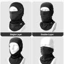 GXCROR Balaclava Ski Mask for Men & Women, Winter Face Mask Cold Weather Windproof Thermal Motorcycle Snowboard Cycling (Black)