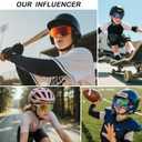 Kids Baseball Sunglasses - Youth Baseball Sunglasses for Boys Girls - Sports Softball Shades Age 6-14 (A2 White / Blue Mirror + Blue / Green Mirror)