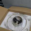 20" Gold Fandelier Ceiling Fan with Light,Gold Crystal Chandelier Ceiling Fans with Lights and Remote Control,Mid-Century Modern Caged with 6 Speeds for Living Room Bedroom Nursery