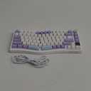 MechLands AKS075 Wireless Gaming Keyboard, Hot-Swappable Mechanical Keyboard, 75% Alice Keyboard with 0.85 Inch TFT Screen, BT5.1/2.4GHz/USB-C, 5000mAh Battery (White, Gift Switch)