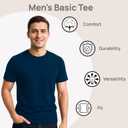 VPG Plain Tshirts for Men, Short Sleeve Crew Neck Cotton T Shirts Fitted Casual Tee Shirt (Black)