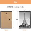 upsimples 12x18 Poster Frame, Easy Slide-In Assembly, Black, 3 Pack