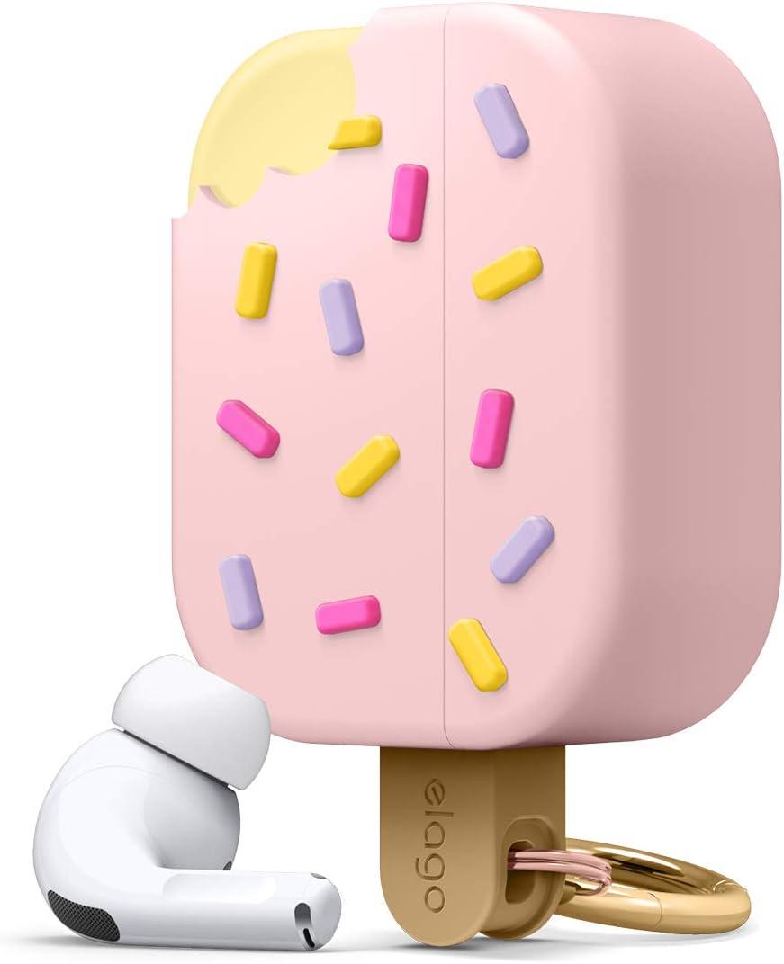 Ice Cream AirPods Pro Case with Keychain Designed for Apple AirPods Pro Case (Strawberry)