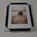 Malden International Designs 8x10 11x14 Black Wedge Matted Picture Frame, White