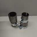 2 Pcs 2.5 to 3 Inch Exhaust Adapter Reducer Kit with Clamps, Stainless Steel, ID 2.5" to Od 3" Universal Exhaust Pipe Connector for Car, Truck, Suv