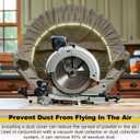 Miter Saw Dust Hood with Light, Chop Saw Collector Attachment with 4-Inch Dust Collection Port, Comes with Storage Bag, Bench Miter Saw Dust Collection Solution