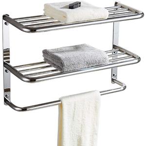 30 Inch Bathroom Shelf 3-Tier Wall Mounting Rack with Towel Bars, Extra Long