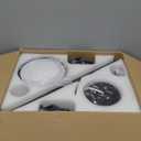 Goniyado 52" RGB Ceiling Fans with Lights and Remote,White Low Profile Ceiling Fans with Quiet Reversible DC Motor, Modern Flush Mount Ceiling Fans for Kids Room Bedroom (6 blades White+Maple RGB)