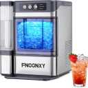 Countertop Nugget Ice Maker, 44Lbs/24H with 0.8 Gallon Tank, Soft Chewable Pellet Ice Ready in 6min, Self-Cleaning Portable Ice Machine Portable with Ice Scoop for Home (ice Maker)