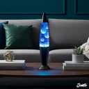 JAMBO 16" Beautiful Lamp- Blue with White/Blue Wax, Relaxing Liquid Lamp for Living Room Office Bedroom Adults Teens Kids, Magma Light, Night Light Nightlight, Home Decor