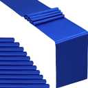 SiinvdaBZX 12 Pcs Royal Blue Satin Table Runner 12 x 108 inches Long, Bright Smooth Satin Wedding Table Runner Decorations for Birthday Parties, Buffet, Banquets, Graduations, Engagements
