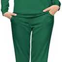 Ekouaer Womens Jogger Pajama Sets Long Sleeve Sleepwear Round Neck Nightwear Soft Pjs Lounge Sets with Pockets Large