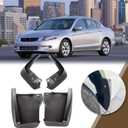 Set of 4 Pcs Mud Flaps Splash Guards Mudguards Mudflaps Fit for Honda Accord 2008 2009 2010 2011 2012 4-Door Sedan (Not Fits 2-Door Coupe Models) Mud Splash Guards Front and Rear