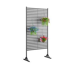 Outdoor Privacy Screens Freestanding, 72" H×36" W Metal Privacy Fence Screen for Outside, Rustproof Privacy Panels Privacy Wall, Decorative Fences for Patio, Deck, Lawn Garden, Backyard