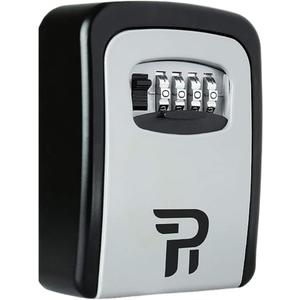 RUDY RUN Key Lock Box for Outside - Wall Mount Combination Lockbox for House Keys Outdoor (Large)