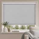 MYshade Cordless Light Filtering Cellular Shades for Indoor Windows, Honeycomb Window Blinds with Daytime Privacy, Easy Lift Shades for Bedroom, Living Room & Home Office, Grey, 30.5" W x 72" H