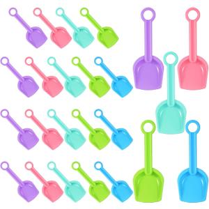 24 Pcs Sand Shovels for Kids, 7.7'' Plastic Beach Shovel Colorful Mini Scoops Bulk Sand Toys for Student Gifts Digging Gardening Outdoor Activities Party Favors, 5 Colors