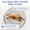 AKC 25" Mason Fabric Round Dog Bed for Medium Dogs & Cats, Brown