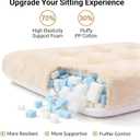 Rocking Chair Cushion Set - Plush Crystal Velvet, Non-Slip Tufted Seat & Back Pads with Ties, Fade-Resistant for Indoor Use (Light Coffee) 17 inches x 17 inches x 2.5 inches