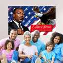 MLK Day Banner Backdrop, I Have A Dream Inspirational Quote Design, 71 x 43 Inches, Indoor Decorative Banner for Home, Classroom, Office (Blue and Red 02)