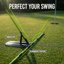 Golf Alignment Stick Holder, Golf Swing Trainer Training Aid, Adjustable Golf Posture Corrector, Portable Golf Swing Correction Equipment for Indoor & Outdoor Practice for Men Women Beginners