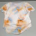 Women's Floral Mesh Tops Sexy Sheer Lace Long Sleeve Crewneck Slim Fit Blouses Going Out See Through Shirts, XL