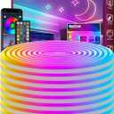 FBZ 200Ft Led Rope Lights, Flexible Neon Lights Control with App/Remote, Multiple Modes, IP65 Outdoor RGB Waterproof, Music Sync Gaming Light Strip for Bedroom Decor