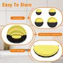 4 Pack Tortilla Sealers, 4-In-1 10"+8"+6"+4" Flour Tortilla Crimper, Quesadilla Maker, Tortilla Press - Make Tacos, Crumpet, Calzones, Burritos - Environmentally Friendly Biodegradable Material (Yellow and black)