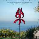 Yard Garden Wind Spinners - Large Outdoor Metal Wind Spinners with Stake, Yard Art Lawn Garden Decor (19" W x 87" H)