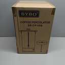 SYBO SR-CP-50B Commercial Grade Stainless Steel Percolate Coffee Maker Hot Water Urn for Catering, 50-Cup 8 L, Metallic