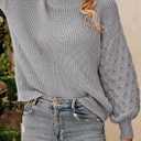 PRETTYGARDEN Women's Fall 2026 Pullover Sweater Casual Long Sleeve Loose Chunky Knit Tops Blouse Winter Fashion Clothing (Gray)