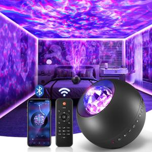 One Fire Galaxy Projector, Vibrant Galaxy Light Projector, White Noise & Bluetooth Room Lights for Bedroom,Remote Timer Kids Night Light,Cute Room Decor for Teen Girl Gifts Trendy Stuff (Black)