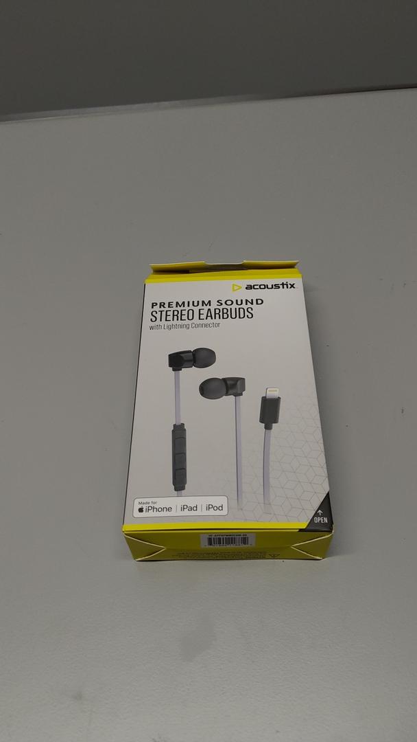 Acoustix Premium Sound Stereo Earbuds with Lightning Connector