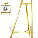 13.3" Metal Easel Stand for Sign  Elegant Table Top Easel for Display, Heavy Duty Tabletop Picture Easel Stand for Wedding Sign, Picture Frame, and Art (Gold)