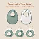 8-Pack Baby Drool Bibs, 100% Cotton, Ultra Soft & Absorbent for Newborns, Adjustable Snaps, Shower Gift (Yellow)