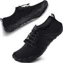 SEEKWAY Water Shoes Men Women Adult Quick-Dry Aqua Sock Barefoot for Beach Swim River Pool Lake Hiking Kayaking Surfing, 1b-406 Black, 41