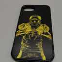 Case Compatible with iPhone 16E,American Football Covers for Men/Boys,Four Side Frame Anti-Skid Soft Silicone Shockproof Protective Case for iPhone 16E 6.1inch