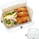 30 Pack 9x6x6 Large Gable Gift Boxes White Party Treat Boxes Disposable Lunch Box Togo for Treats Meals Cookies Favors Goodies Gifting Baked Goods