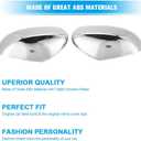 Left and Right Chrome Exterior Door Mirror Covers for Dodge Grand Caravan 2008-2018 for Chrysler Town & Country 2008-2016 for VW Routan 2009-2014