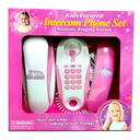 New Children Kids Pretend Play Intercom Phone Set Interactive Toy Telephone Set 2 Telephones Ringing Sound Talk to Each Other
