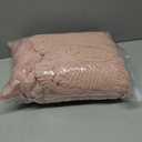 ATMOSURELY Ultra Soft Chenille Cable Knit Throw Blanket with Handmade Pom Poms Cozy Fluffy Knitted Blanket Lightweight Warm Woven Farmhouse Blanket for Bed Sofa Couch 50x60 Inches (Geometry Pink)