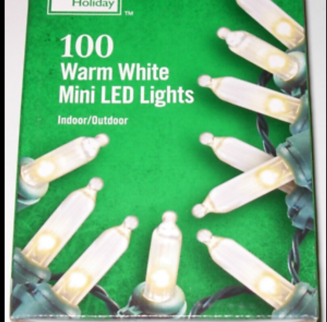 Lot of 2 x100 LED 200 Warm White Mini Lights INDOOR/OUTDOOR by Home Accents