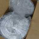 200pcs, PET, Plastic Lids, 98mm Plastic Cup Lids, With Straw Slot, Disposable Transparent Flat Lid For 12, 16, 20, And 24 Ounce Cups, Suitable For Ice Cream, Beverages, Travel Party Supplies