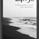 PEALSN Solid Wood 24x36 Poster Frame, Black Poster Frames 24 x 36 inches for Wall Mounting Display, 1 Pack