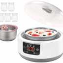 Yogurt Maker Machine, Probiotic Yogurt Maker With Temperature Control, 1.2L Automatic Digital Yogurt Maker With Lcd Display (With 5 Cups)