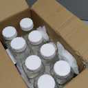 8 Pack 16 Oz Reusable Glass Milk Bottles w 100% Airtight Heavy Duty SCREW Lid & 2 Pour Spouts - Glass Juice Bottles w Capacity Mark - Beverage Drinking Jar Juice Container Breast Milk(Extra 2 Lids)