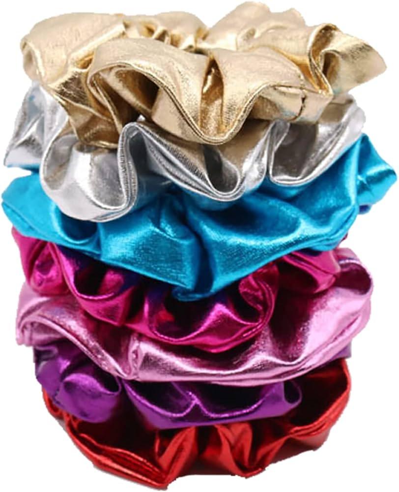 Scrunchies for Women, 7 Packs Bandana Soft Hair Bands Scrunchies (Shining Series)
